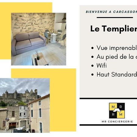 Le Templier Vue Cite Pied Cite Medievale Neuf Каркасон Екстериор снимка